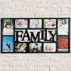 Rodinný rámik na 10 fotografií Family - Čierna
