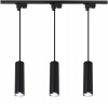 Závesná stropná lampa Koľajnica 1 m 3x GU10 Tuba ČIERNA do kuchyne