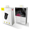 Baseus Baseus Car Charger Circular Plastic A+A Dual Quick Charge 3.0 30W Black (CCALL-YD01)