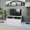 vidaXL TV stolík z drevotriesky, 95x35x36 cm, biely 244867