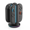 iPega SW2051 Nabíjacia Stanica s RGB pre JoyCon Ovládače Nintendo Switch 2 Black, 6974363712464