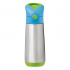 B.box Termoska na pitie so slamkou 500 ml Modrá/zelená