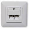 WO-332 smart C5E 2P - osadená 2 porty, do krabice