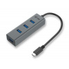 GEMBIRD iTec USB-C Metal 4-portový HUB (C31HUBMETAL403)