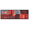 vidaXL Kuchynský koberec prateľný rajčinový dizajn 45x150 cm - Viacfarebný - 63829-18668