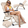 Skladacie záhradné Ležadlo s vankúšom Sofotel ChillWell béžové