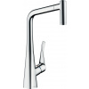 Hansgrohe Metris New, páková kuchynská batéria 320 s vyťahovacou spŕškou, chrómová, HAN-14820000