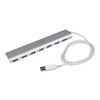STARTECH 7 Port Compact USB 3.0 Hub - Aluminum, STARTECH 7 Port Compact USB 3.0 Hub - Aluminum - ST ST73007UA