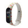 POUZE TPU náramek pro Xiaomi Mi Band 3 nebo Mi Band 4 nebo Mi Band 5 nebo Mi Band 6 Barva: Bílý náramek s červený květ