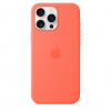 Apple iPhone 16 Pro Max Silicone Case with MagSafe - Tangerine MDGX4ZM-A
