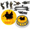DIGITÁLNA TLAČ Opłatek na tort CS Counter-Strike 2 POSTAVY + TEXT 2