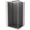 Mexen Velar, sprchový kút s posuvnými dverami 130 x 85 cm, 8mm šedé sklo, medená matná, 871-130-085-41-65