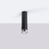 Sollux Lighting Stropné svietidlo Nero, 1x čierne kovové tienidlo, (22,5 cm), ch