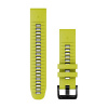 Garmin řemínek QuickFit 22 Electric Lime / Graphite Silicone 010-13280-03