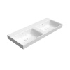 GSI NUBES keramické dvojumývadlo 120x50cm, bez otvoru, biela ExtraGlaze 9625011
