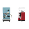 Profitec GO, blue + Eureka Mignon Bravo, CR ferrari red