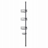 Rohová polica 3-dielna 99,1-317,5 cm, nastaviteľná výška, čierna