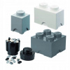 LEGO® Úložné boxy Multi-Pack 4 ks čierné bielé sivé