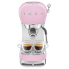 Smeg Pákový kávovar na espresso/cappucino ECF02, 50's Retro Style, pastelovo ružová ECF02PKEU