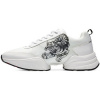 Ed Hardy Módne tenisky Caged runner tiger white-black Biela