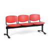 Antares Plastová lavica do čakární TONY, 3 miesta, červená