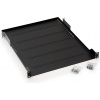TRITON polica s perforáciou 1U/450mm čierna RAL9005, nosnosť do 40kg RAB-UP-450-A1