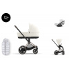 Cybex Platinum CYBEX e-Priam Travel Set + Cloud T Plus i-Size + Platinum Winter Footmuff off white 2024 rose gold