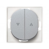 Tlačidlový spínač žalúzií bez rámika EON matný strieborný E6075.S