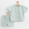 NEW BABY Dojčenská mušelínová súpravička New Baby Soft dress mätová - 62