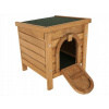 KERBL veľký drevený domček pre králika, morča, hlodavce, fretku, vodoodolný