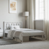 zahrada-XL Kovový rám postele s čelom biely 107x203 cm 374286