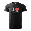 Malfini triko s potiskem I Love Darts black