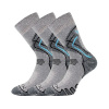 LIMIT III klasické trekové ponožky Voxx Sv. sivá / Tyrkysová 39-42 3 páry