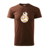 Sablio Tričko s potlačou Star Wars BB-8 - hnědé 4XL