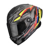 Integrální helma Scorpion Exo-Race Air Move in Fim2 matná černo/červeno/žlutá - Velikost XS