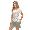 Pyžamo Donna Melisa 1/2 cr/r S-2XL ecri-khaki XXL