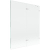 Mexen Lunar, 2-krídlová vaňová zástena pravá 140 x 150 cm, číre sklo, biela, 897-140-100-20-00-P