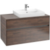 VILLEROY & BOCH Collaro závesná skrinka pod umývadlo na dosku (umývadlo vpravo), 2 zásuvky, s LED osvetlením, 1000 x 500 x 548 mm, Arizona Oak, C018B0VH