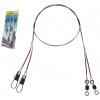 72ks - Oceľové lanko Mistrall Steel Flex Interlock mix 20/25/30cm 5/9,5/13,8kg