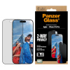 Tvrdené sklo UWF 2-Way Privacy s aplikátorom pre iPhone 17/16 Pro, Čierna, PanzerGlass PG93414