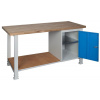 RUDETA s.r.o. Nastaviteľný dielenský stôl 1500 mm M1, buková preglejka