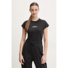 Bavlnené tričko adidas Essentials Linear dámske, čierna farba, JC8238 XS