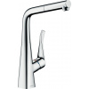 Hansgrohe Metris New, páková kuchynská batéria 320, s vyťahovacím výtokom, chrómová, HAN-14821000