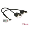 Delock USB kábel USB 2.0 USB zásuvka na dosku, USB-A zásuvka 0.25 m čierna 84832; 84832