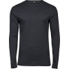 TEE JAYS TJ530 INTERLOCK / Pánske tričko s dlhým rukávom - dark grey XL
