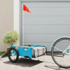 zahrada-XL Príves na bicykel, modrý, oxfordská látka, železo 94170