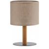 TK Lighting Deva Nature stolová lampa 1x15 W čierna-sivá-dreva-béžová 5192