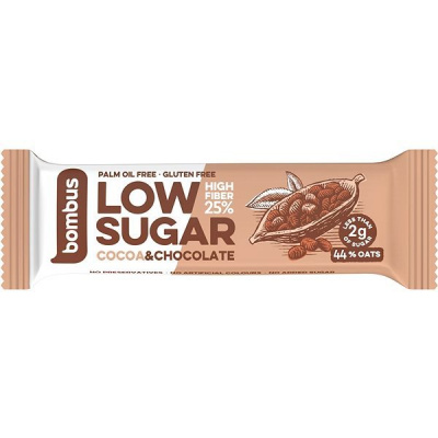 BOMBUS Low Sugar 40 g, Cocoa & Chocolate