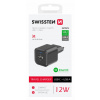 Swissten SÍŤOVÝ ADAPTÉR 12W 1X USB-C + 1X USB-A ČERNÝ