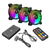 WHITE SHARK 1262-04-V NEBULA, 3x Ventilátor do PC, 12cm, ARGB KIT